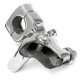 thumbnail image 5 of 25mm 1" Motorcycle Clutch Perch Lever Aluminum Alloy Silver Mirror Holder Bracket Mount For Harleyamp;honda Shadow 600 Vt750 Tools, 5 of 5