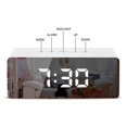 thumbnail image 2 of Yuarrent Reloj despertador con espejo LED Digital Snooze Wake Up reloj de luz electrónica gran tiempo reloj con pantalla de temperatura decoración Almacenamiento y organización del hogar Yuarrent HA023868-00, 2 of 6