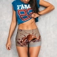 thumbnail image 3 of Balery Coffee Beans Chocolate Splash Pantalones cortos de entrenamiento estampados para mujer, sin costuras, ajustados, para gimnasio, yoga, correr, deportes, ejercicio activo, fitness.-Large, 3 of 8