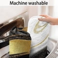thumbnail image 5 of Black Marble Gold Wave Pattern Bathroom Rugs Mat,Non Slip Microfiber Bathroom Rug,Rubber Backing,Soft Bathroom Mats for Bathroom Floor,Tub and Shower,20x32in(50x80cm), 5 of 5