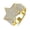 CR6531 gold, variant on Titanium Wedding Band for Men Comfort Fit CZ Engagement Ring Father’s Day Gift With White Gift Box Packaging