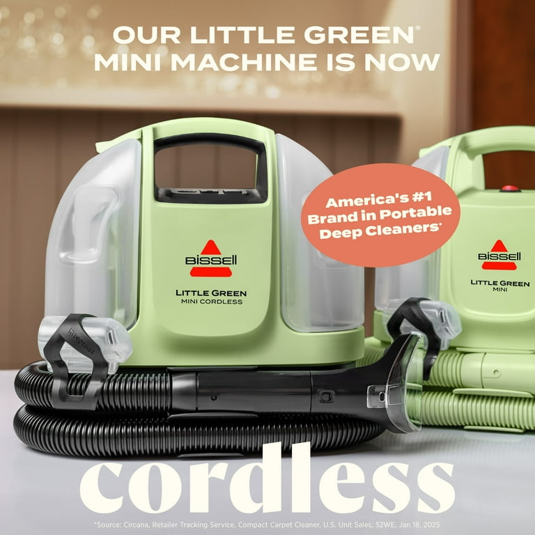 BISSELL Little Green Mini Cordless Portable Carpet and Upholstery