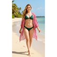 thumbnail image 3 of HAPPY BAY Women's Loose Kimono Casual Outwear Beachwear Bohemian Cover Up Top Dress Holiday Duster Cardigans for Women L-XL Zebra Print, Pink, 3 of 5