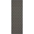 thumbnail image 1 of Safavieh Courtyard Black Indoor Outdoor Rug - Runner 2'3" x 18', 1 of 1