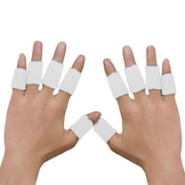 Unique Bargains 10Pcs White s Gear Comfort Basketball Finger Sleeves Protector for