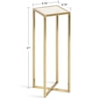 thumbnail image 2 of Kate and Laurel Jaspur Modern Drink Table, White and Gold, Decorative Glam Marble Accent Table for Display and Storage, 2 of 6
