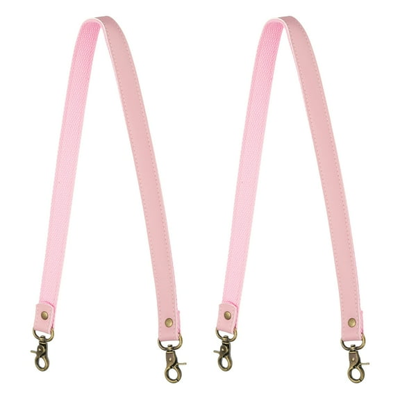 Uxcell 2pcs Leather Purse Strap Replacement, 23.6" Purse Straps Replacement Crossbody Universal Shoulder Stripe for Purses Handbags, Pink