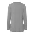 thumbnail image 4 of UJNDER Women's Long Sleeve Solid Color Knit Cardigan Mid Length Open Front Sweater Coat with Pockets for Fall Winter Casual Outfits Light Gray XXL, 4 of 6