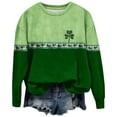 thumbnail image 3 of Womens St. Patrick'S Day Fall Tops Green Sequin Pattern Long Sleeve Winter Clothing for Women,Green,2XL, 3 of 5