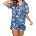 thumbnail image 2 of EchfiProm Womens Christmas Pajamas 2 Piece Set Sleepwear Cozy Satin Xmas Lounge Sets for Ladies Funny, 2 of 6