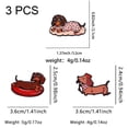 thumbnail image 3 of Jiibva Cartoon Dachshund Brooch Pin Funny Animal Lapel Pins Novelty Dog Pins Badge for Backpack Clothes Hat Decoration, 3 of 7