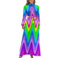 thumbnail image 2 of Groovy Disco Waves - Vestido largo con brillo neón de los años 70 vestidos para mujer Vestidos de mujer Vestidos de novia, 2 of 5
