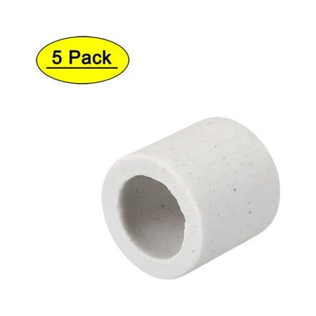 Uxcell 10mm Dia Ceramic Insulation Tube Single Bore Alumina Porcelain Pipe 5 Pcs