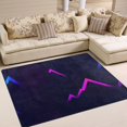 thumbnail image 2 of Colorful Abstract Lines 80''x58'' Extra Large Plush Memory Foam Rug, Soft, Absorbent, Non Slip, 2 of 7