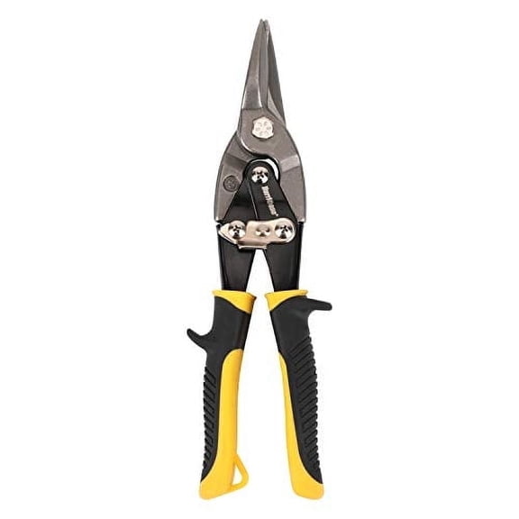 10 Inch Aviation Snips Straight Cut Tin Snips Heavy Duty Metal Cutter Shears with Safety Locking Latch