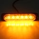 thumbnail image 1 of Luz de advertencia de emergencia estroboscópica, 4 piezas, 12-24 V, barra de luces intermitentes de 6 rejillas para automóvil, luz de advertencia estroboscópica para automóvil, ingeniería de precisión, 1 of 9