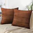 thumbnail image 4 of LALILO Throw Pillow Covers Wood Old Wood Walnut Dark Brown Smooth Surface Cushion Cover 18" x 18", 2 Pack, 4 of 6