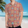 thumbnail image 5 of High Quality Hawaiian Shirts for Men Short Sleeve Aloha Beach Shirt Floral Summer Casual Button Down Shirts Blouses, 5 of 7