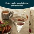 thumbnail image 4 of Libbey Paneled Martini Glasses Set of 4, 9.5 Oz Fine Ribbed Modern Martini Glasses, Dishwasher Safe Martini Cocktail Glasses for Cocktail Parties, 4 of 6