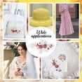 thumbnail image 6 of 3D Flower Organgza Polyester Embroidery Ornament Accessories Sequin/Paillette Applique Patch Sewing Craft Decoration with Rhinestone Light Coral 390x230x21mm, 6 of 6