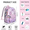 thumbnail image 3 of Floral Butterfly Pattern Canvas Bookbag – Large Capacity Travel Backpack with Durable Oxford Material and Anti-theft Features for Female Professionals, Students, and Outdoor Enthusiasts, 3 of 5