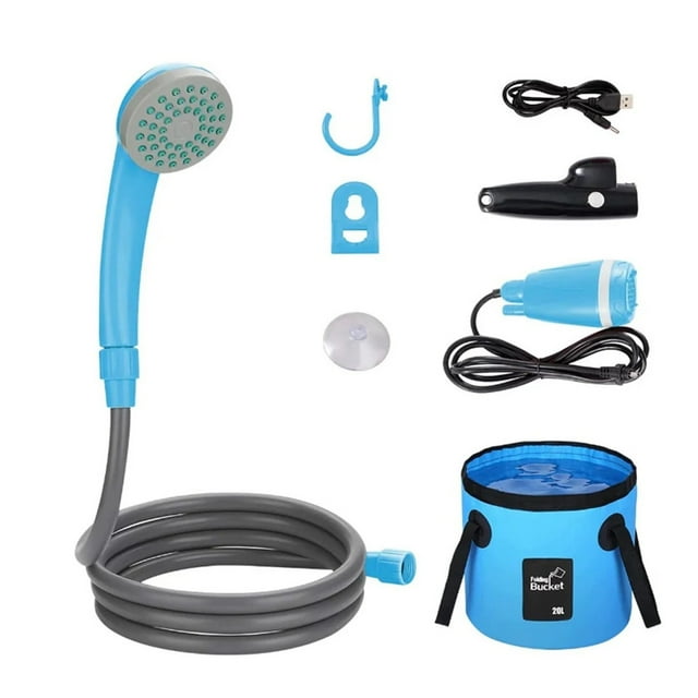 Portable Outdoor Shower with Battery Rechargeable Portable Shower for Climb Camping Travel Shower