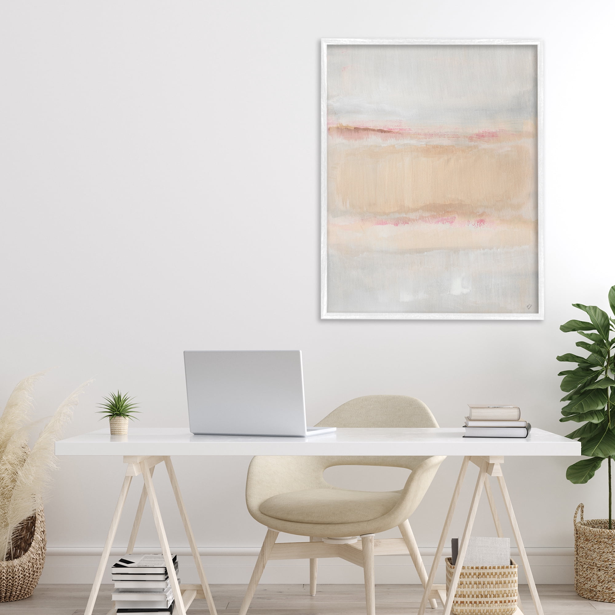 Stupell Industries Restful Misty Landscape White Framed Giclee Art, design by Lanie Loreth
