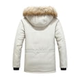 thumbnail image 4 of Espesar abrigo de invierno chaqueta parka cálida chaqueta acolchada con capucha de piel, 4 of 4