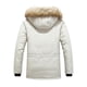thumbnail image 4 of Espesar abrigo de invierno chaqueta parka cálida chaqueta acolchada con capucha de piel, 4 of 4