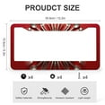 thumbnail image 3 of Silver Utensils And Forks On Red License Plate Frame 2 PCS Modern Creative Standard Car Tag Cover Holder for Women Men Auto Decoration Hardware 2 Holes Metal License Plate Cover, 3 of 6