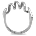 thumbnail image 4 of High polished (no plating) Stainless Steel Ring with No Stone for Women Minimalist Theme No Stone Stone Color Style TK145 Size 10, 4 of 5