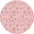 thumbnail image 1 of Ahgly Company Machine Washable Indoor Round Transitional Pink Bubble Gum Pink Area Rugs, 4' Round, 1 of 7