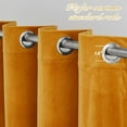 thumbnail image 2 of NICETOWN Velvet Curtains 90 inches Long for Living Room, Blackout Thermal Insulated Soundproof Velvet Drapes Grommet Room Darkening Window Curtains, Marigold, 52"x 90", 2 Panels, 2 of 7