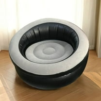 Portable Foldable Inflatable Sofa Recliner for Camping, Indoor & Outdoor Flocking Lounge Chair, 330LB Capacity, 29.5x29.5x17.7in Compact, Lightweight (2.09lb), Gray/Coffee/Red