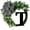 T, variant on PRETXORVE 26 Letters Decorative Wreath Door Hanging Home Decor Letters with Bow Knot Pendant Rattan Ring Wall Decoration Window Decoration Pendant