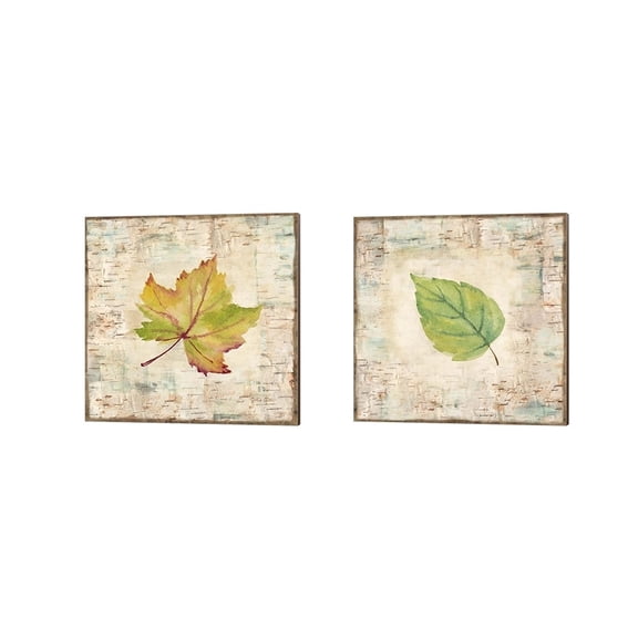 Metaverse Cynthia Coulter 'Nature Walk Leaves' Canvas Art (Set of 2)