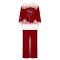 thumbnail image 4 of Pajamas Sets for Women Christmas Print Sleepwear Casual Long Sleeve Tops with Long Pants Two Piece Pjs Sets Fall Loungewear, 4 of 4