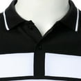 thumbnail image 6 of WREESH Men's Color Block Henley Shirt Workout Short Sleeve, Quick-Dry Lapel Collar Summer Casual Button-Up Top, 6 of 9