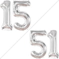 thumbnail image 2 of KatchOn, Silver 15 Balloons Number - 40 Inch | Number 15 Balloons, Happy 15th Birthday Decorations for Girls | Silver 15 Number Balloon, 15 Birthday Decorations Boy | 15th Birthday Decorations, 2 of 8