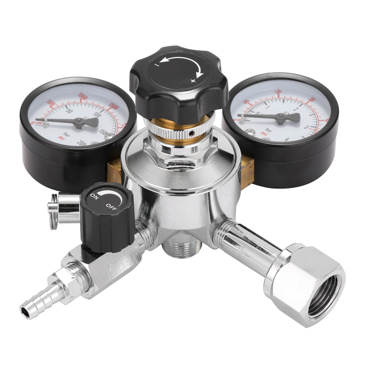 Professional Stainless Steel Beer CO2 Keg Regulator Safety Pressure