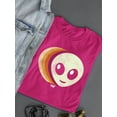 thumbnail image 3 of Layered Alien Emoji Vibes - Retro Galactic Graphic Women's T-shirt, 3 of 4