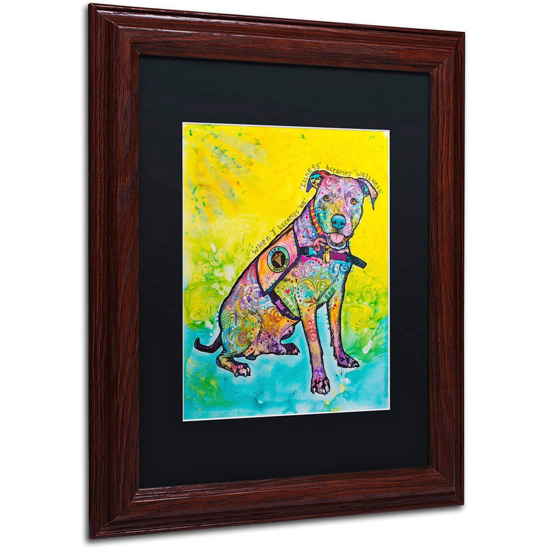 Trademark Fine Art "K-9 Patrol Large-005" Canvas Art by Dean Russo, Black Matte, Wood Frame