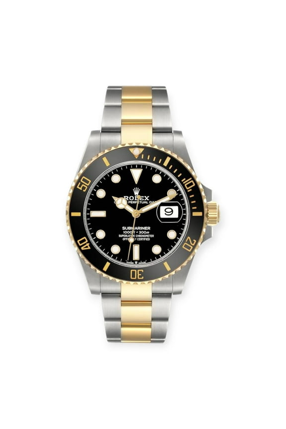 Pre-Owned Rolex Submariner 126613 41mm Steel Yellow Gold Black Dial Mens Watch