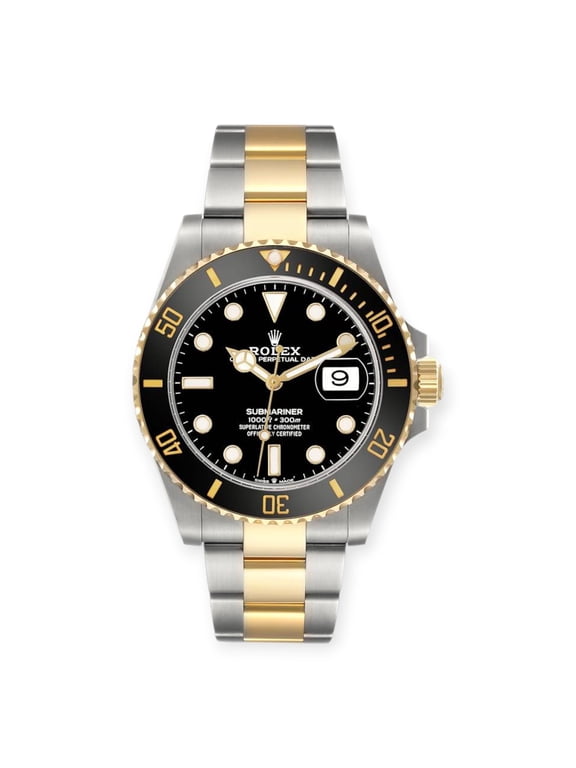 Pre-Owned Rolex Submariner 126613 41mm Steel Yellow Gold Black Dial Mens Watch