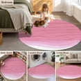 thumbnail image 5 of Round Rugs 5Ft, Ombre Waves Round Area Rug Washable Indoor Throw Carpet, Abstract Art Gradient Pink Modern Soft Non Slip Circle Rug for Cabinet Bathroom Home Decor Aesthetic, 5 of 8