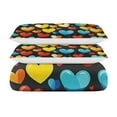 thumbnail image 6 of Pratyus Hearts Colorful Pattern 3-Piece Bedding Set for Bedroom Home Decor, Comfortable and Breathable, Romantic Valentine's Day Design 87x68in, 6 of 8