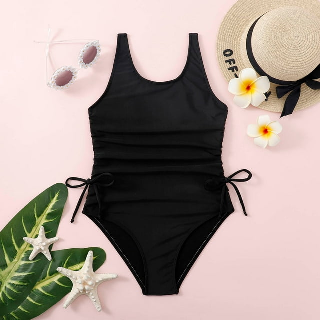 Traje de baño de 2 piezas para mujer, trajes de baño para mujer, traje de baño deportivo de playa para niñas, traje de baño para niñas de 8 a 14 años.