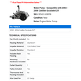 thumbnail image 2 of Water Pump - Compatible with 2002 - 2006 Cadillac Escalade EXT 2003 2004 2005, 2 of 2