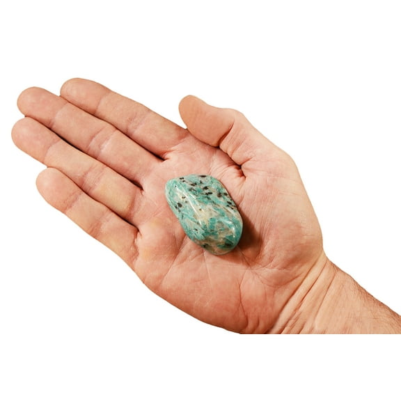 Kidz Rocks Amazonite 1 1/2" Tumbled Stone Chakra Healing Crystal Teal Reiki Rock
