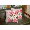 thumbnail image 3 of Set of 2 Peony and Roses Pattern Beige Flowered Texture Background Throw Pillow Covers 18X18 Inch Decorative Pillow Cases for Couch Bedroom Living Room, 3 of 6